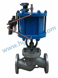 DIN cast steel PN16 pneumatic flange globe valve